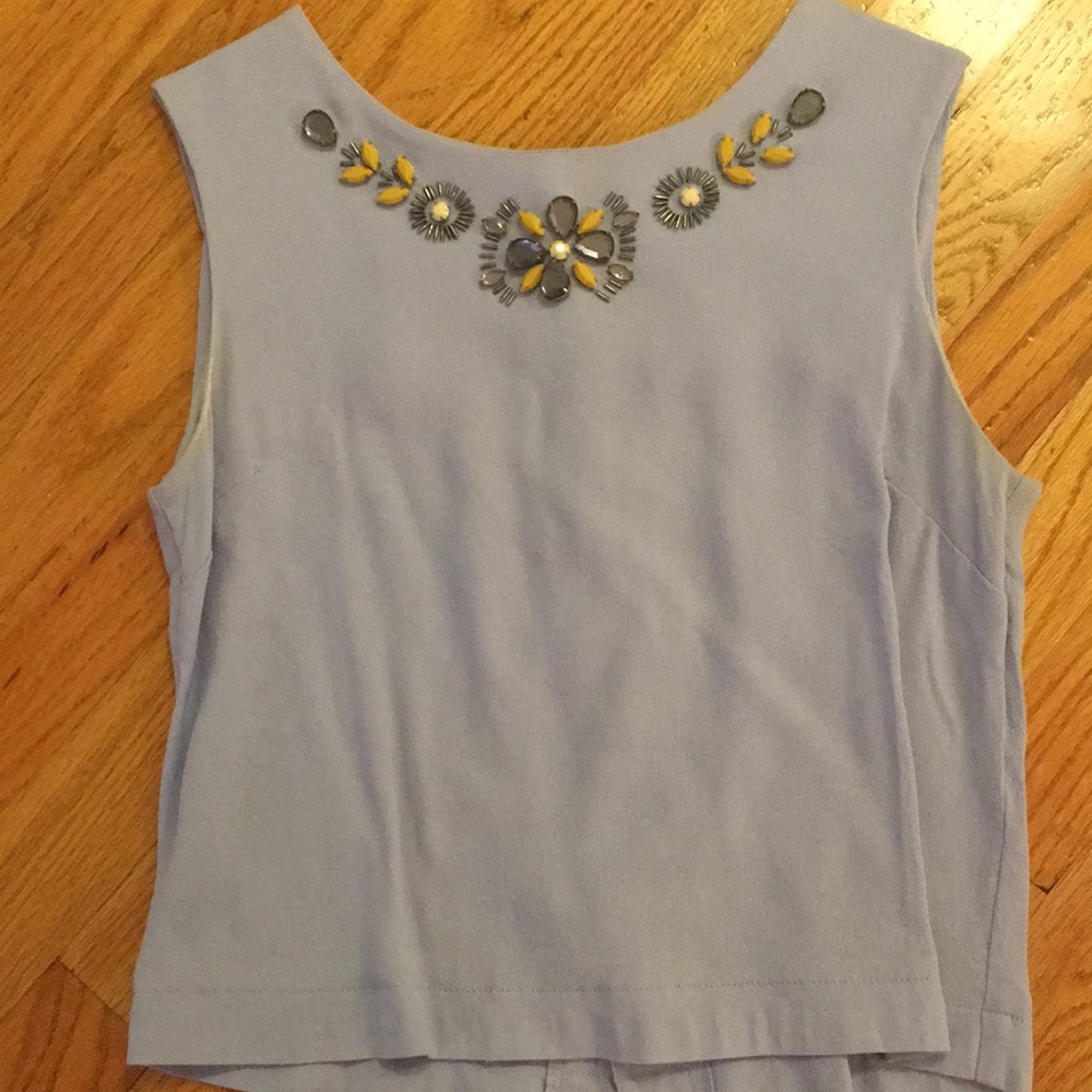Blue Jeweled Top